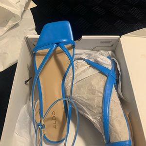 Blue Sandals Never Worn Aldo